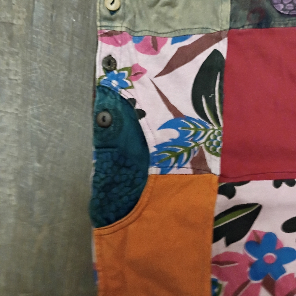 Bohemian Multicolor Patchwork Jumpsuit - image 5